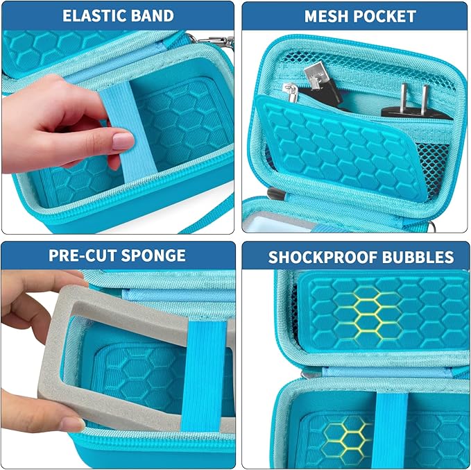 Comecase Carrying & Protective Case for Digital Camera, for CAMKORY/for Kodak Pixpro/for Canon PowerShot ELPH 180/190 / for Sony DSCW800 DSCW830 Cameras for Travel - Sky Blue