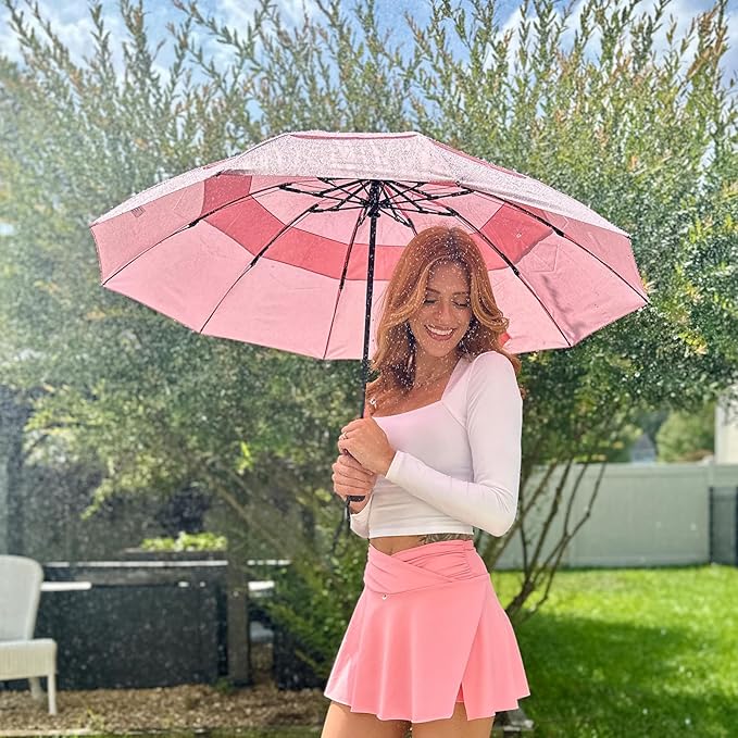 G4Free 42/46/54/62 Inch Large Golf Umbrella Compact Reverse Travel Umbrella 10 Ribs Windproof for Rain Double Canopy Automatic Open Close