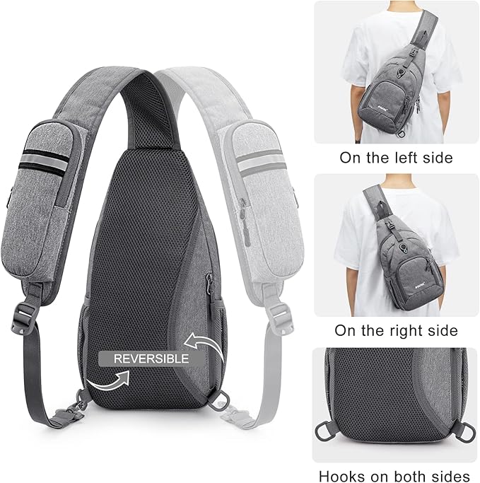 G4Free RFID Sling Bag Crossbody Backpack Small Chest Shoulder Bag Hiking Outdoor