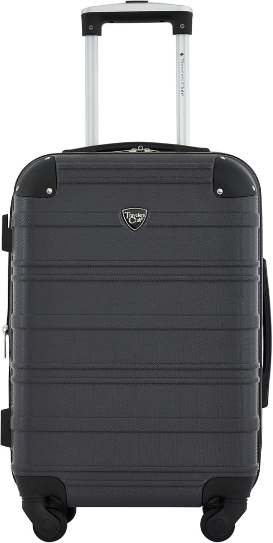 Travelers Club Phoenix Luggage, Blackened Pearl, 22-Inch Carry-On