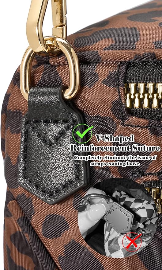 Pure Colour Crossbody Bag Bum Bag for Women,Spacious Purse Fanny Packs Belt Bag,Oversized Bum Bag (Black Brown Leopard Print Bum Bag)