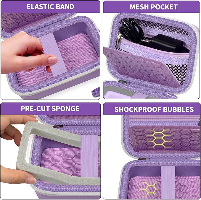 Comecase Carrying & Protective Case for Digital Camera, for CAMKORY/for Kodak Pixpro/for Canon PowerShot ELPH 180/190 / for Sony DSCW800 DSCW830 Cameras for Travel - Purple