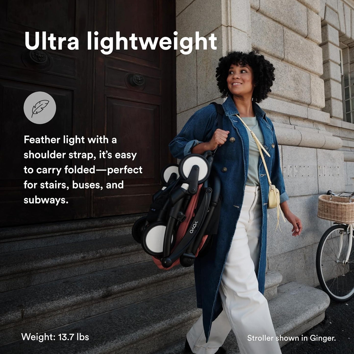 Stokke YOYO3 Stroller from 6 Months - Includes Black Frame/Air France Blue Seat Cushion + Canopy - Folds in & Out in a Flash - Light & Compact - Carry-On Compatible