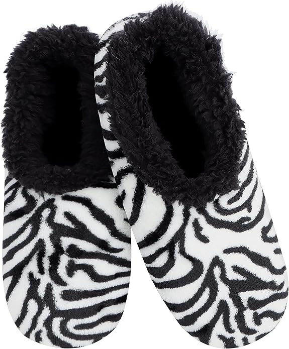 Snoozies Slipper Socks for Women Indoor, Cozy Sherpa-Lined Womens Slippers Non-Skid, Ladies Gifts