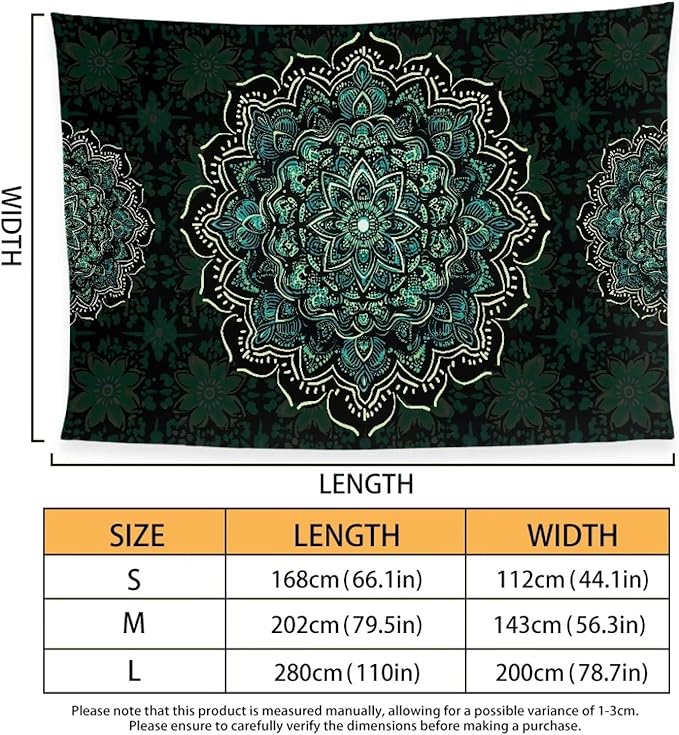 Dark Green Boho Flower Print Soft Beach Towel 110x78 inch,Woven Microfiber Sand Free Beach Towel Lightweight Beach Bath Towel for Adult Teenagers, Quick Dry Pool Towel Decorative Size L