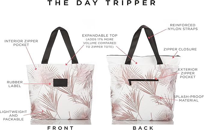ALOHA Collection Day Tripper Tote | Lightweight, Packable, and Splash-Proof Beach Tote Bag | Easy to Clean