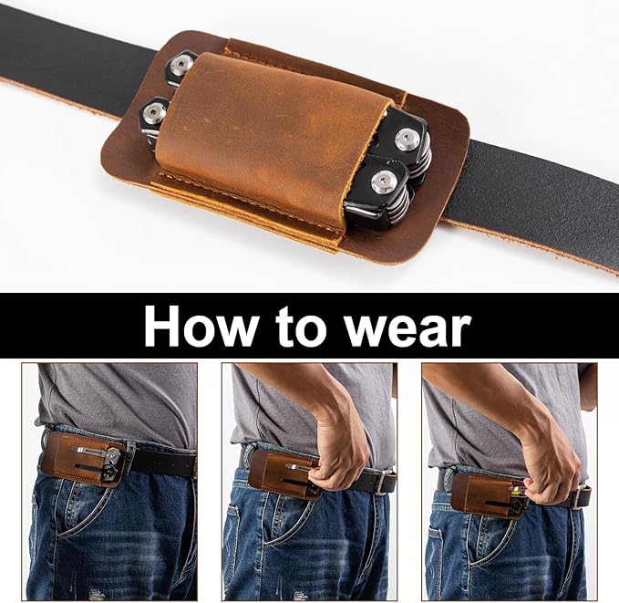Knife Sheath,Leather Knife Sheath for Belt,Horizontal Carry Pocket Knife Holder,EDC Belt Organizer,Handmade Compact Draw Knife Holster,EDC Pocket Organizer,Sheath for Folding Knife,Gifts for Men,M