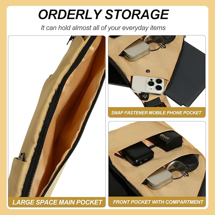 Anti Theft Crossbody Travel Bags Mens Sling Bag Over the Shoulder Bags for Women Gifts for Travelers