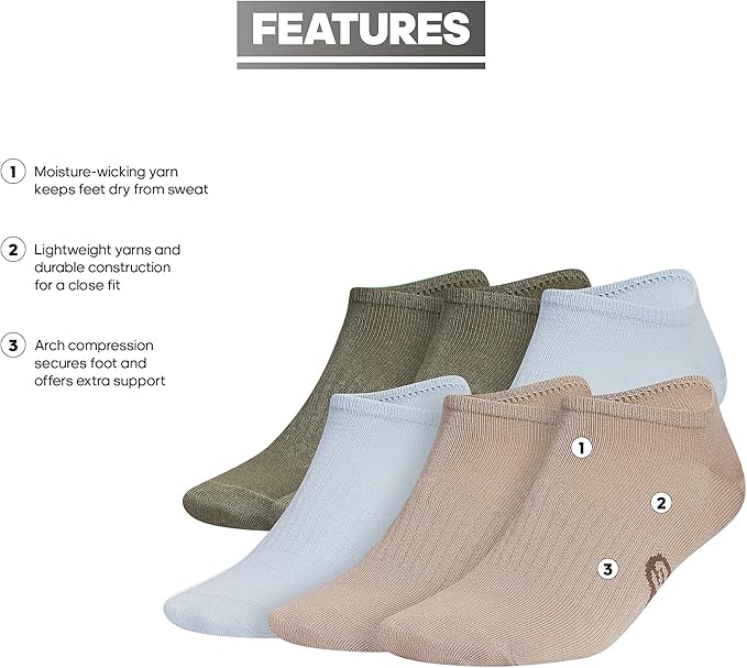 adidas Men's Superlite No Show Socks (6 Pairs) Lightweight & Breathable