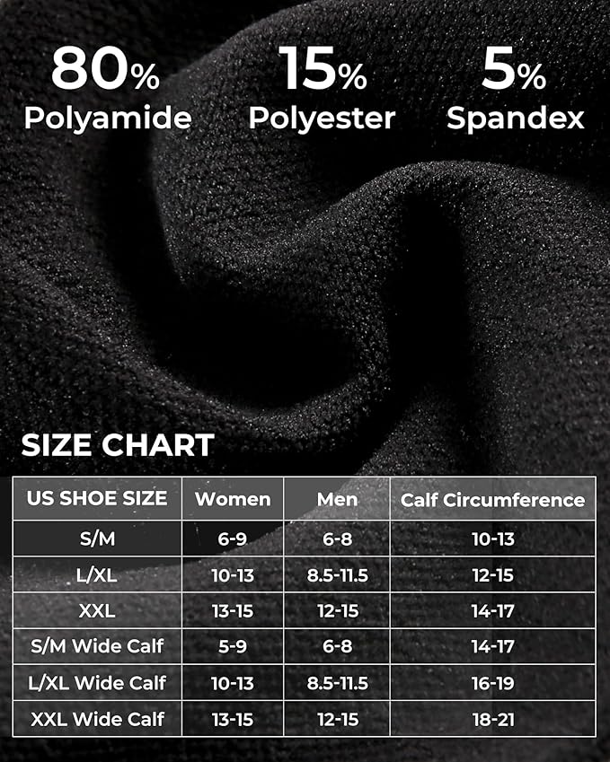 FITRELL 4 Pairs Compression Socks for Women & Men, 15-20mmHg Circulation Support for Athletic Travel Daily Wear