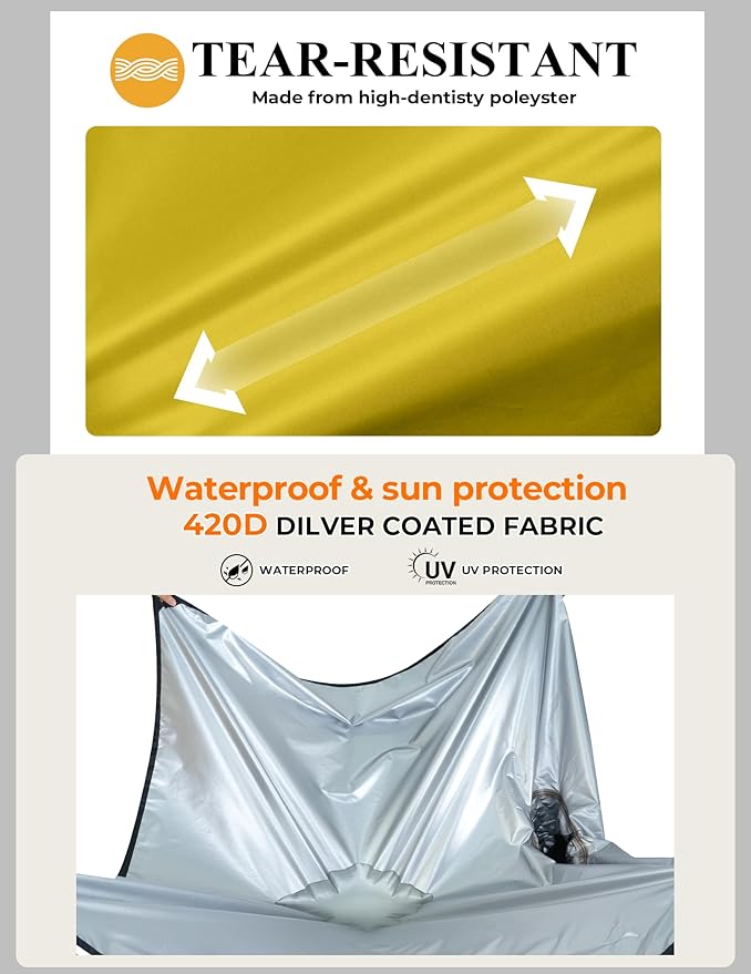 COOFANDY Rain Poncho for Adults with Hood Pockets Reusable Waterproof Packable Rain Coat Jacket Travel Hiking Emergency