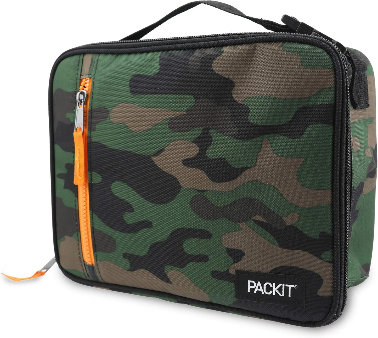 PackIt Freezable Classic Lunch Box, Camo, Built with EcoFreeze Technology, Collapsible, Reusable, Zip Closure With Zip Front Pocket and Buckle Handle, Perfect for Lunches