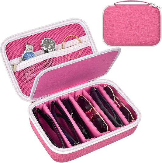Travel Sunglass Organizer Case for Quay Polarized Sunglasses Men Women, Trendy Glasses Storage Box (Bag Only)