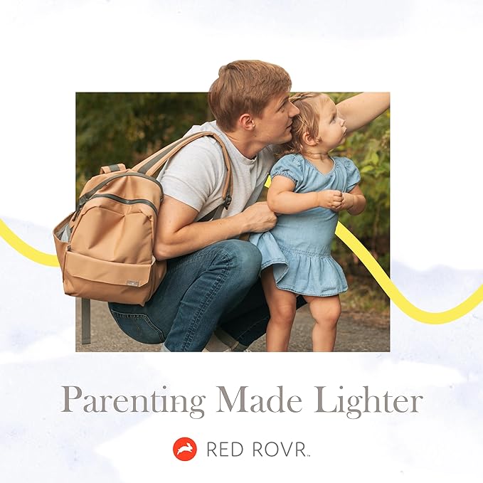 RED ROVR Mini Roo Lightweight Backpack | 6 pockets for everyday essentials (Toffee)