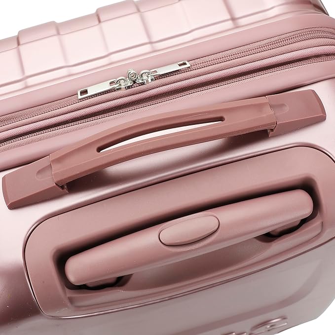 Bioworld Hello Kitty Character Print Pink Plaid 20" Adult Hardside Carry-on Rolling Luggage