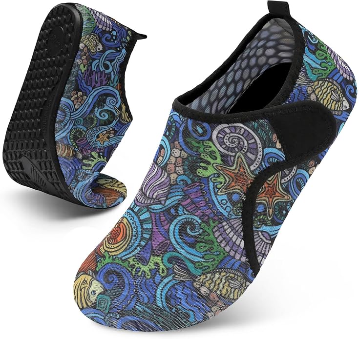 Scurtain Barefoot Water Shoes for Women Men Beach Swim Aqua Socks Summer Quick-Dry Sandals Slippers