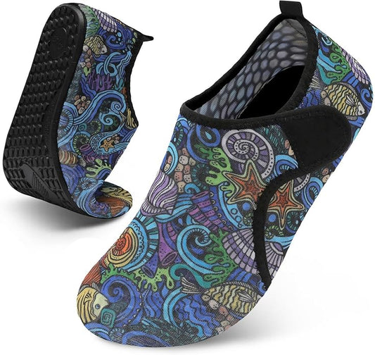 Scurtain Barefoot Water Shoes for Women Men Beach Swim Aqua Socks Summer Quick-Dry Sandals Slippers