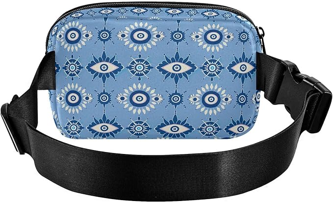 Ethnic Evil Eyes Fanny Pack for Women Men Water Resistant Fashion Waist Packs with Adjustable Strap Belt Bag for Travel Workout Jogging Hiking 21220499