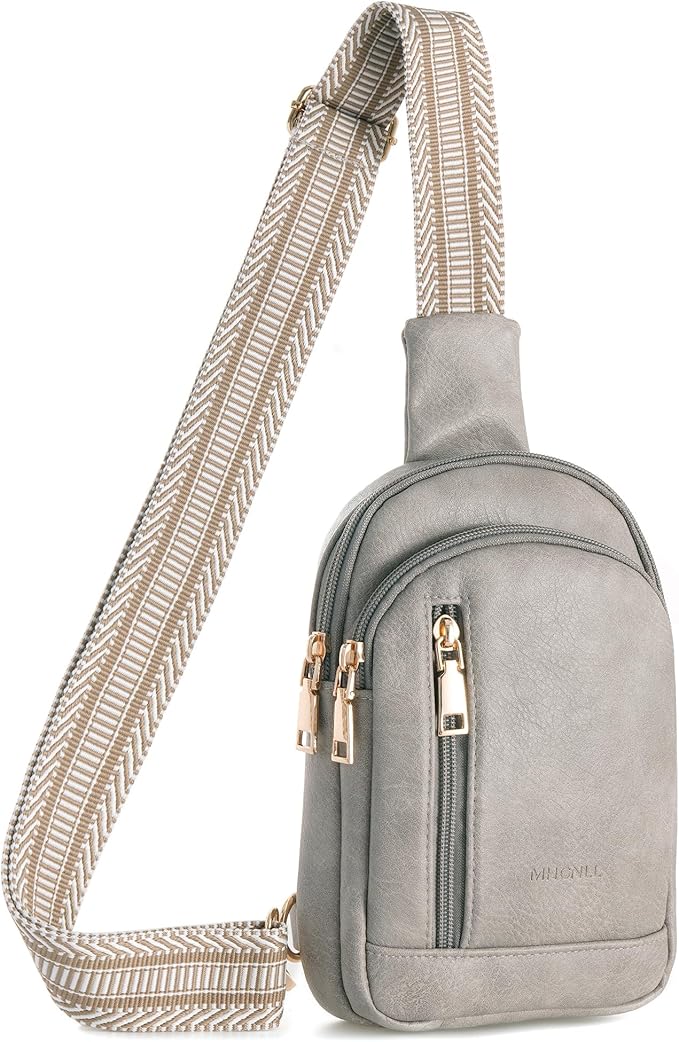 MHCNLL Small Sling Bag RFID Crossbody Purse for Women - Anti Theft Fanny Pack Chest Bag for Travel