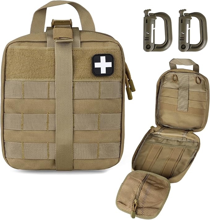 LIVANS 1000D First Aid Bag Empty Medical Ifak Pouch Molle EMT Pouches Rip-Away Tactical Military Trauma Emergency Medic Bag