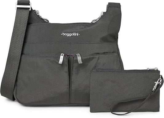 Baggallini Crossbody Travel Bag 11x8.5 Lightweight Water-resistant Nylon Handbag