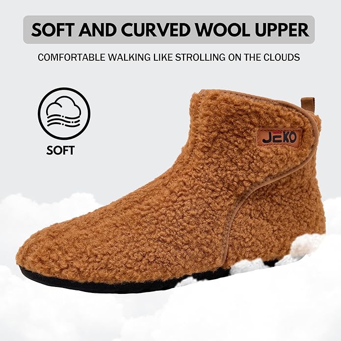 UUBARIS Bootie Slippers for Women Men Furry Warm House Sock Shoes For Indoor Outdoor Travel