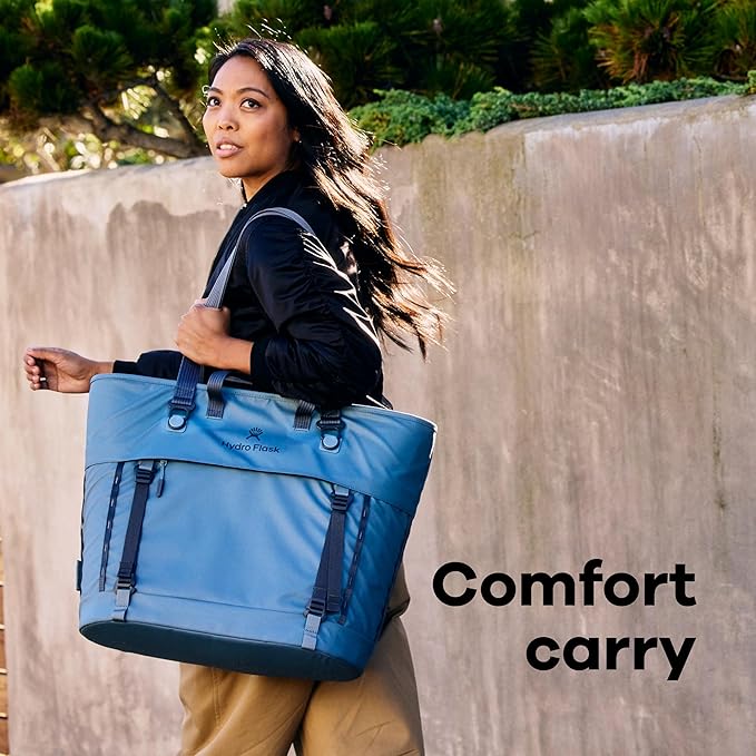 Hydro Flask Carryout Tote - Insulated Tote Bag - 10 L Capacity in Harbor Blue
