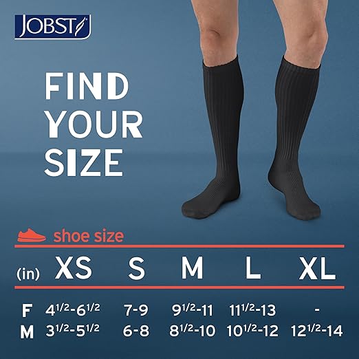 JOBST SensiFoot Diabetic Compression Socks for Men and Women 8-15 mmHg with Seamless Toe and Moisture Management - Extra Padding in Toe, Foot, and Heel Area - Knee High - Closed Toe - Black, Small