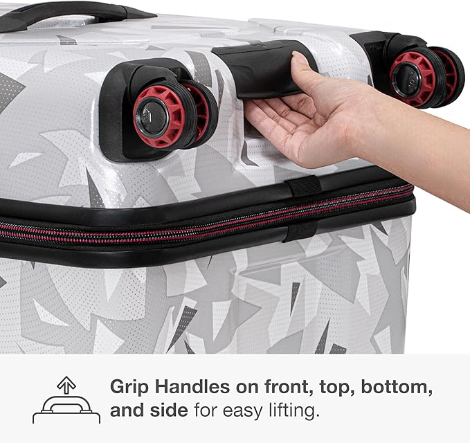 Traveler's Choice Maxporter II Polycarbonate Hardside Trunk with Spinner Wheels, White Camo, 30-Inch Trunk