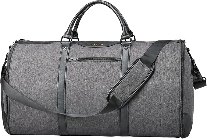 Convertible Garment Bag with Shoulder Strap, Carry on Garment Duffel Bag for Men Women,Waterproof & Wrinkle-Free Suit Carrier for Business Trips & Weekend Getaways, Foldable & Lightweight