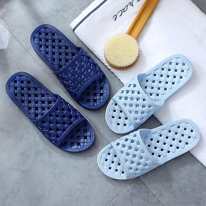 AYYDMY Shower Shoes Quick Drying Slippers for Women Men, Non Slip House Shoes Cushioned Thick Sole Bathroom Slippers Indoor Outdoor Soft Platform Sandals for Living Room College Dorm Beach SPA Gym Pool