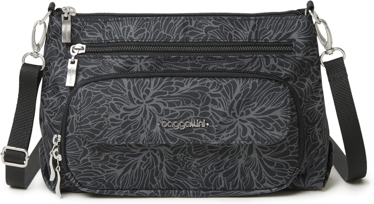 Baggallini Original Everyday 11x7.5 Crossbody Bags Rfid Protected Lightweight Nylon Zippered Travel Purse