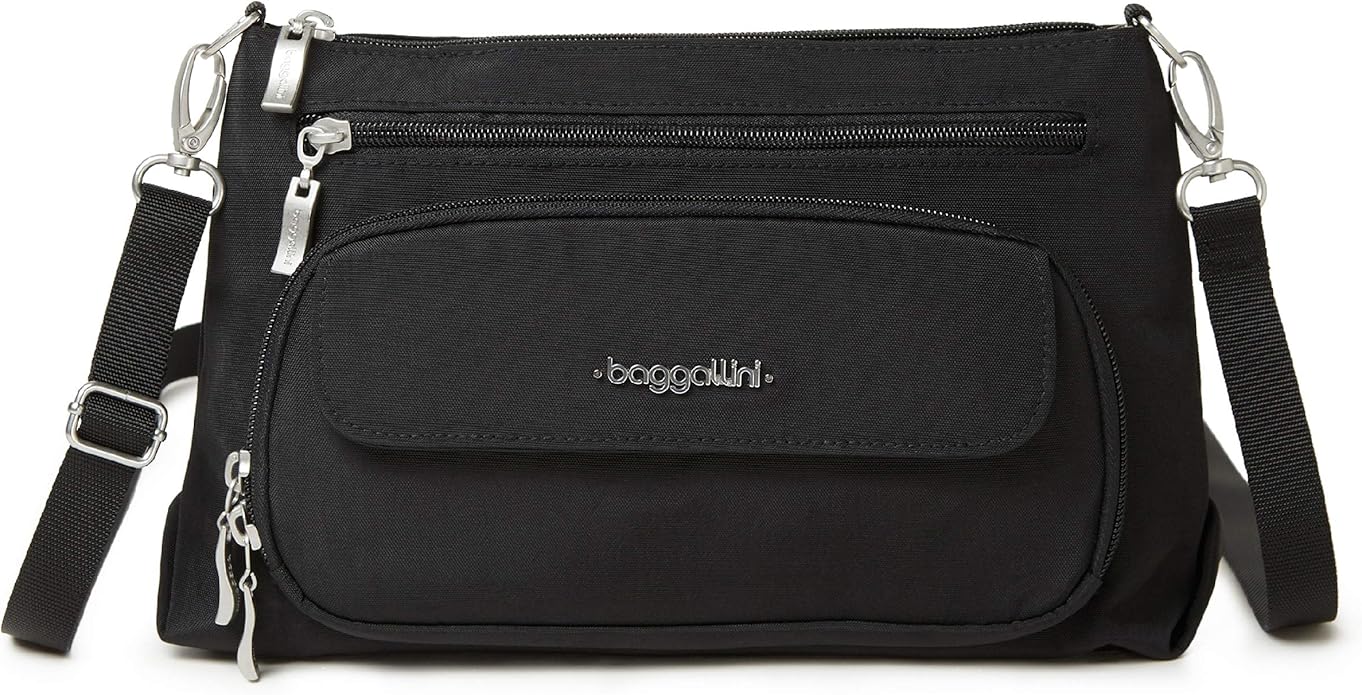 Baggallini Original Everyday 11x7.5 Crossbody Bags Rfid Protected Lightweight Nylon Zippered Travel Purse