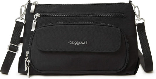Baggallini Original Everyday 11x7.5 Crossbody Bags Rfid Protected Lightweight Nylon Zippered Travel Purse
