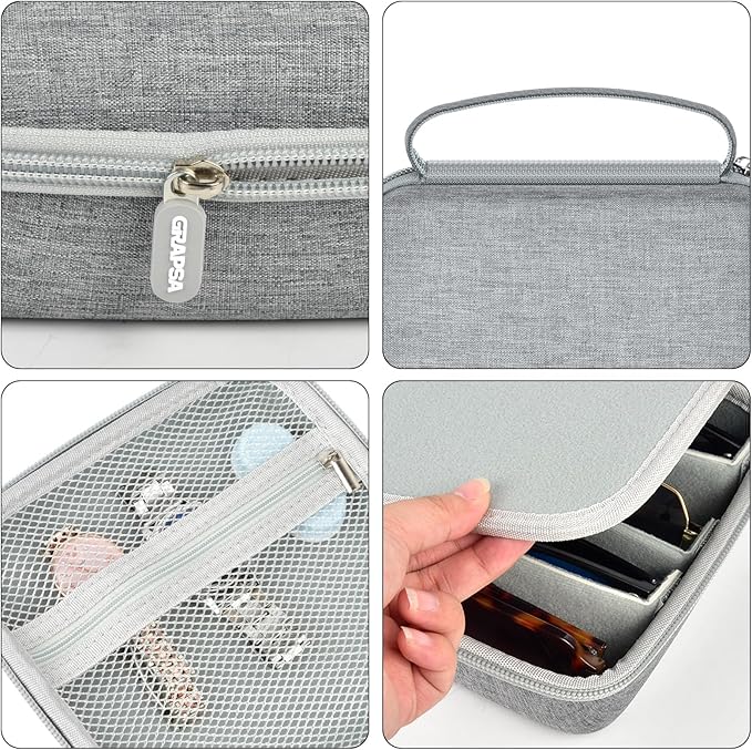 Travel Sunglass Organizer Case for Quay Polarized Sunglasses Men Women, Trendy Glasses Storage Box (Bag Only)