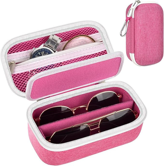 Travel Sunglass Organizer Case for Quay Polarized Sunglasses Men Women, Trendy Glasses Storage Box (Bag Only)