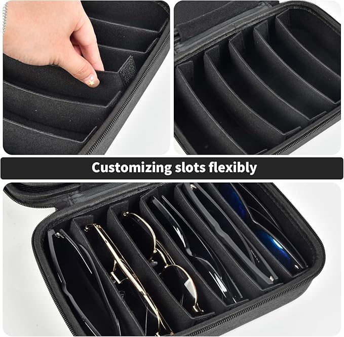 Travel Sunglass Organizer Case for Quay Polarized Sunglasses Men Women, Trendy Glasses Storage Box (Bag Only)