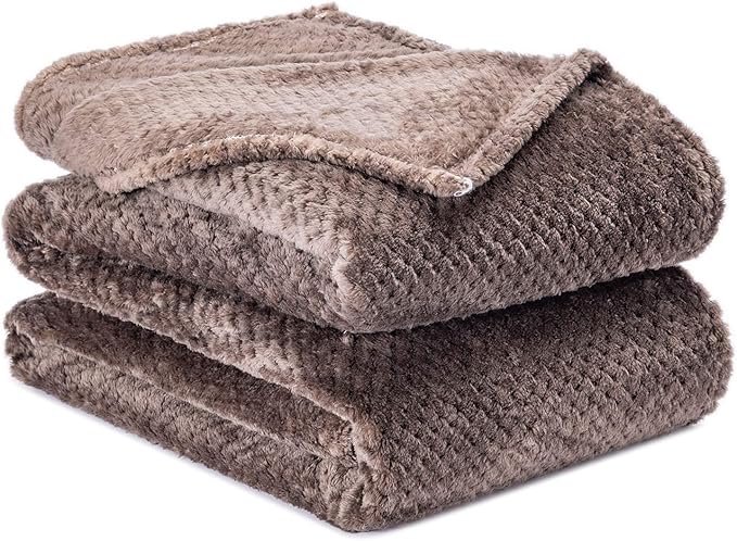 Fuzzy Throw Blanket, Plush Fleece Blankets for Adults, Toddler, Boys and Girls, Warm Soft Blankets and Throws for Bed, Couch, Sofa, Travel and Outdoor, Camping (Queen(80"x90"), XXL-Eagle Grey)
