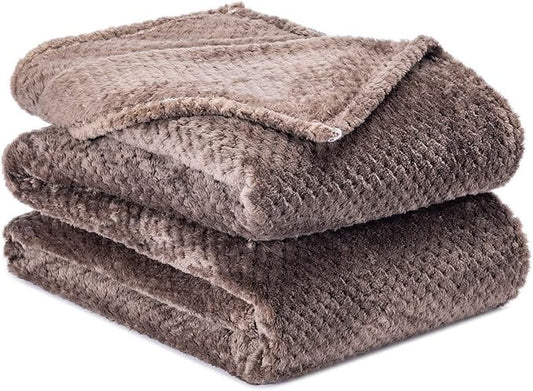 Fuzzy Throw Blanket, Plush Fleece Blankets for Adults, Toddler, Boys and Girls, Warm Soft Blankets and Throws for Bed, Couch, Sofa, Travel and Outdoor, Camping (Queen(80"x90"), XXL-Eagle Grey)