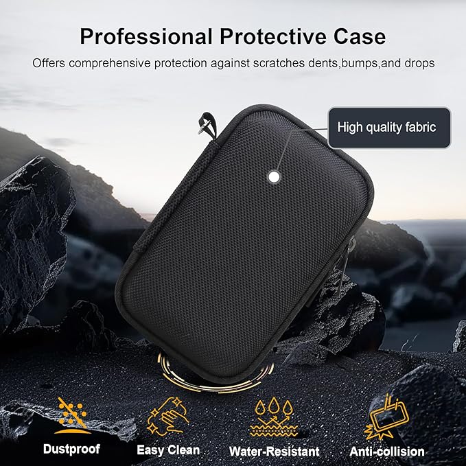 RAIALL Camera Case for Canon PowerShot SX740/ SX730/ SX720/ SX710/ SX620/ SX610 HS Digital Camera, SX740/ SX730 Vlogging Camera Travel Hard Bag, Mesh Pocket for Battery, SD Card and Cable, Black