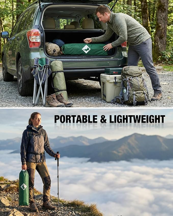 VILLEY Portable Camping Side Table, Ultralight Aluminum Folding Beach Table with Carry Bag for Outdoor Cooking, Picnic, Camp, Boat, Travel