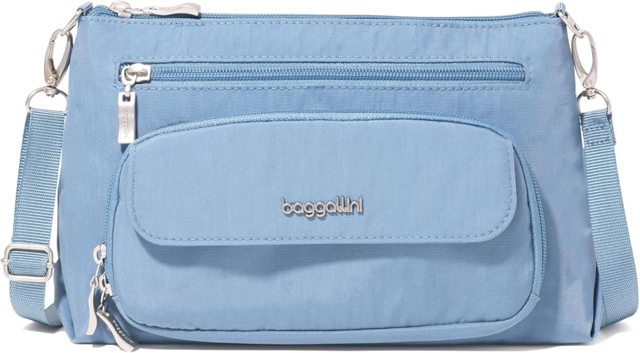 Baggallini Original Everyday 11x7.5 Crossbody Bags Rfid Protected Lightweight Nylon Zippered Travel Purse