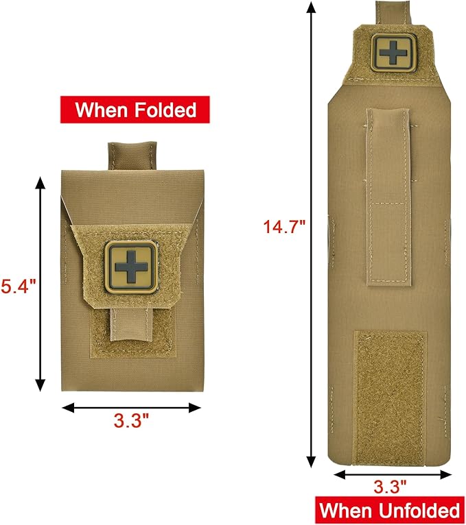 Mini IFAK Micro Trauma Pouch | Compact Empty EDC First Aid Organizer | Portable Stop Bleeding Supplies Pouch for Medic Gear & Survival Kits