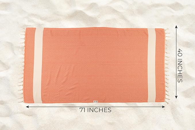 Turkish Beach Towels Oversized Clearance XL 40x71- Sand Free Beach Towel- 100% Cotton Soft Quick Dry Towel- Extra Large Travel and Pool Towels for Adults- Cloud Sandproof, Beach Essentials for Women
