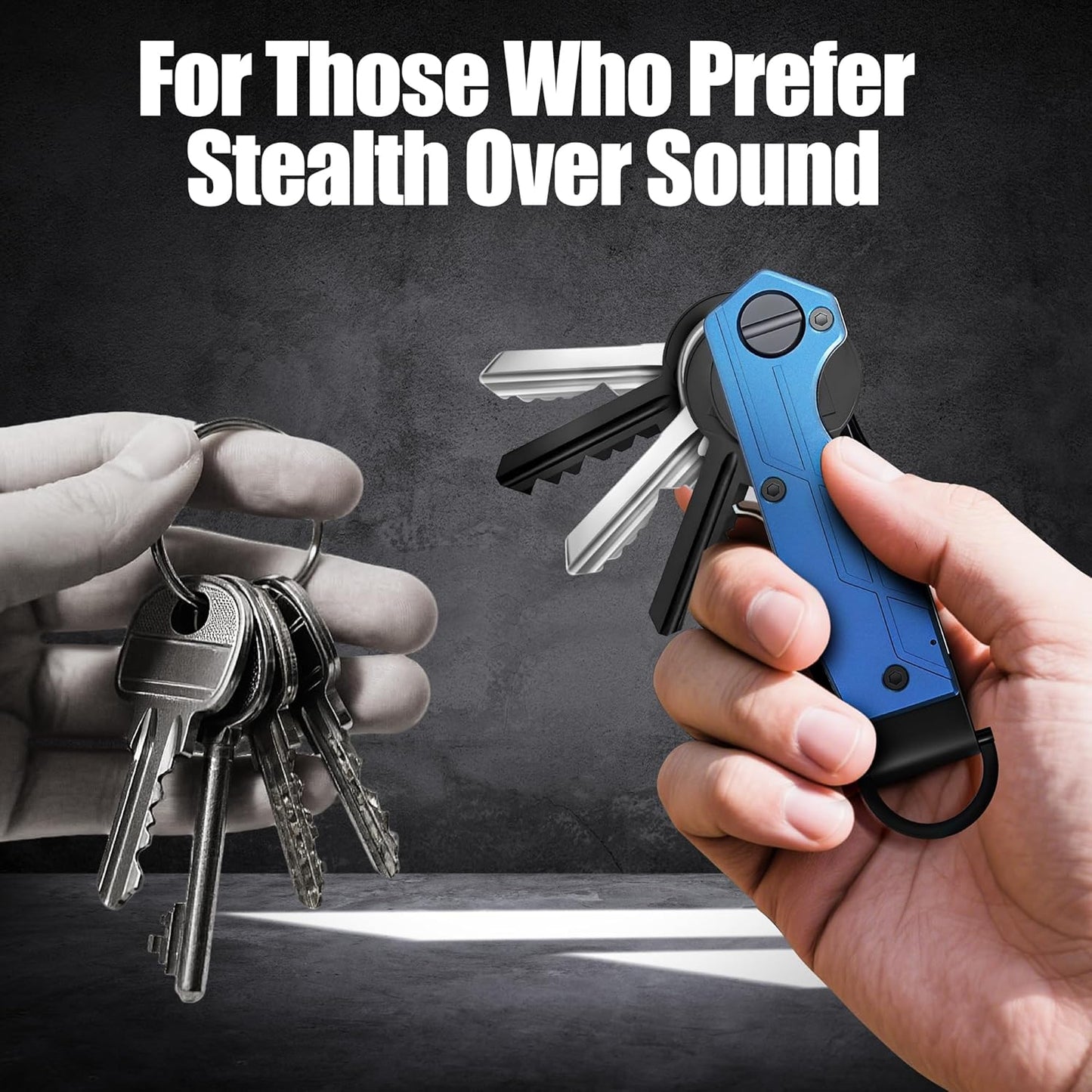 Key Organizer for Men Compact Key Holder Minimalist Key Case Metal Key Chain Key Holder for Keychain Secures 2-5 Keys