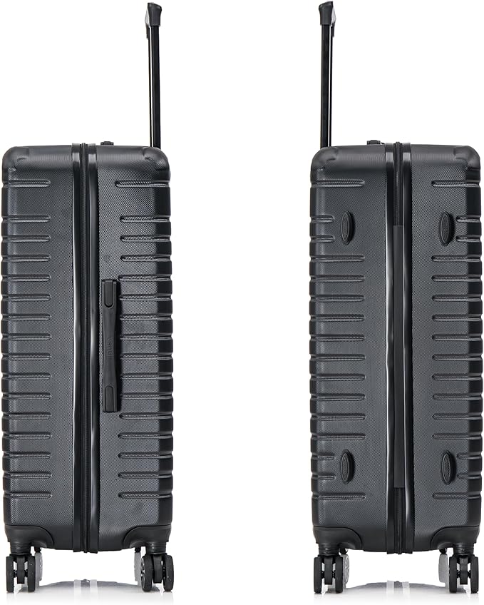 InUSA DEEP Luggage with GEL Handle | Spacious Traveling Suitcases Travel Suitcase with Dual Spinner Wheels and Studs | 28 Inch Large Hardside Luggage | Black