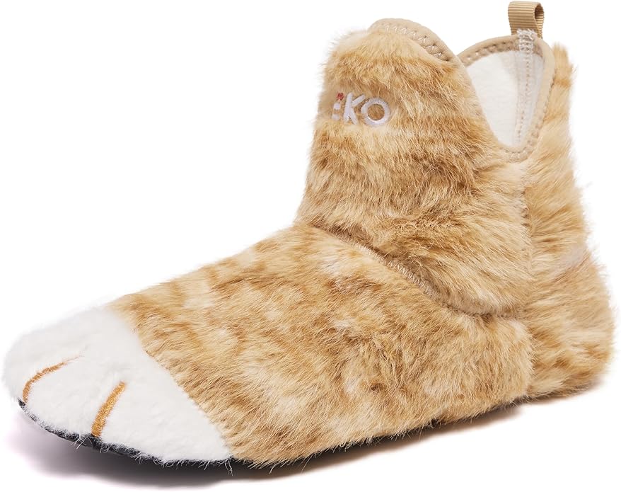 UUBARIS Bootie Slippers for Women Men Furry Warm House Sock Shoes For Indoor Outdoor Travel
