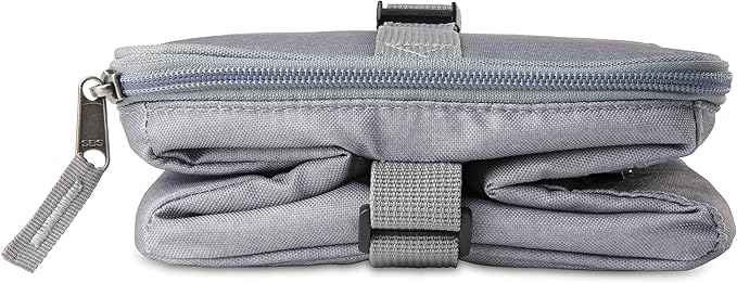 PackIt(R) Freezable Essential Cooler, Gray Fog, Built with EcoFreeze(R) Technology, Fully Freezable, Collapsible, Reusable, With Adjustable Crossbody Strap, Top Clip Handle, Designed for Fresh Office
