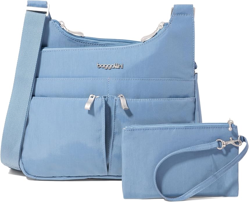 Baggallini Crossbody Travel Bag 11x8.5 Lightweight Water-resistant Nylon Handbag