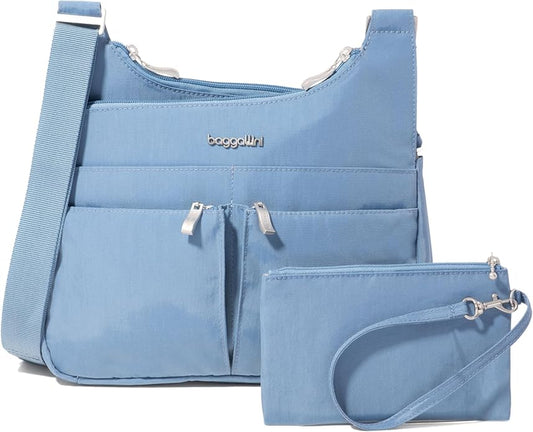 Baggallini Crossbody Travel Bag 11x8.5 Lightweight Water-resistant Nylon Handbag